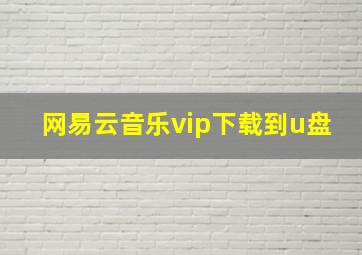 网易云音乐vip下载到u盘