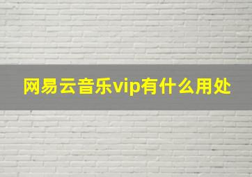 网易云音乐vip有什么用处