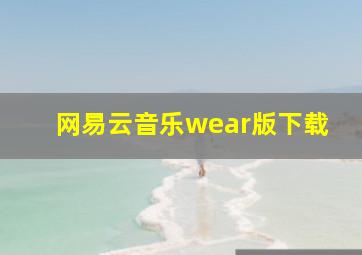 网易云音乐wear版下载