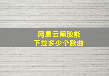 网易云黑胶能下载多少个歌曲