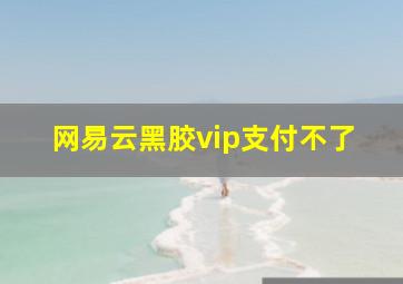 网易云黑胶vip支付不了