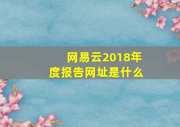 网易云2018年度报告网址是什么