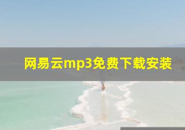 网易云mp3免费下载安装