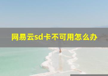 网易云sd卡不可用怎么办