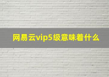 网易云vip5级意味着什么