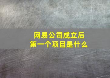 网易公司成立后第一个项目是什么