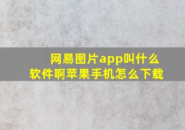 网易图片app叫什么软件啊苹果手机怎么下载