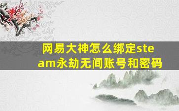 网易大神怎么绑定steam永劫无间账号和密码