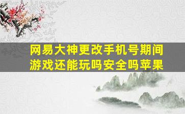 网易大神更改手机号期间游戏还能玩吗安全吗苹果