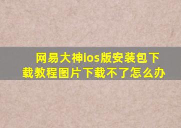 网易大神ios版安装包下载教程图片下载不了怎么办