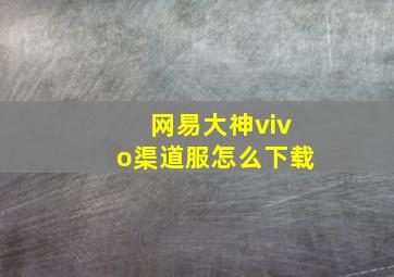 网易大神vivo渠道服怎么下载