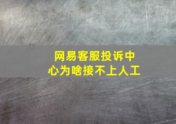 网易客服投诉中心为啥接不上人工