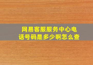 网易客服服务中心电话号码是多少啊怎么查