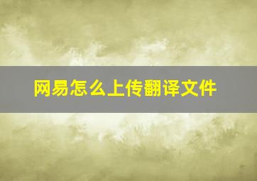 网易怎么上传翻译文件