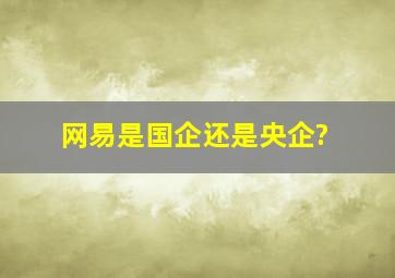 网易是国企还是央企?