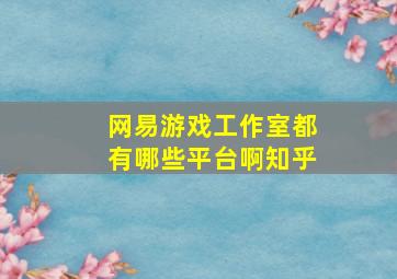 网易游戏工作室都有哪些平台啊知乎