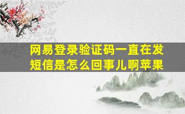 网易登录验证码一直在发短信是怎么回事儿啊苹果