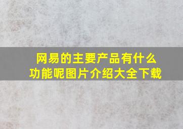 网易的主要产品有什么功能呢图片介绍大全下载