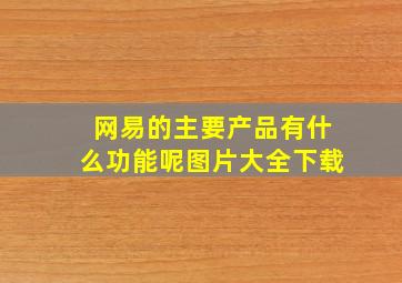 网易的主要产品有什么功能呢图片大全下载