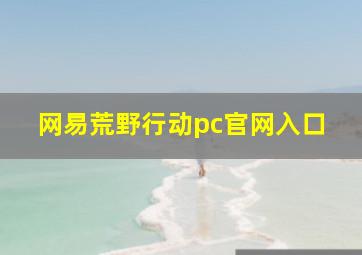 网易荒野行动pc官网入口