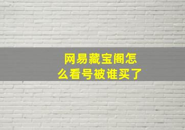 网易藏宝阁怎么看号被谁买了