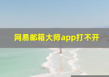 网易邮箱大师app打不开