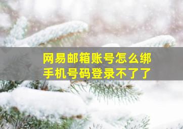 网易邮箱账号怎么绑手机号码登录不了了