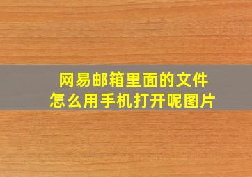 网易邮箱里面的文件怎么用手机打开呢图片