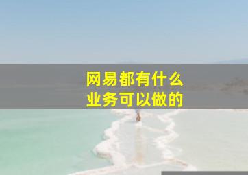 网易都有什么业务可以做的