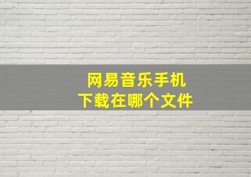 网易音乐手机下载在哪个文件