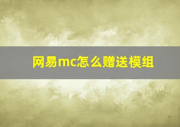 网易mc怎么赠送模组