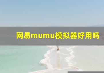 网易mumu模拟器好用吗