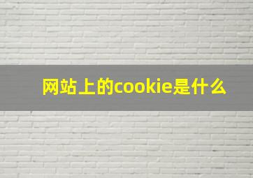 网站上的cookie是什么