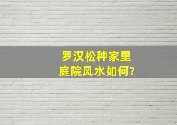 罗汉松种家里庭院风水如何?