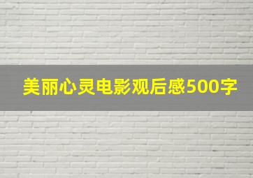 美丽心灵电影观后感500字