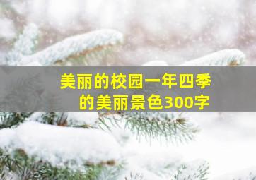 美丽的校园一年四季的美丽景色300字