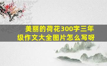 美丽的荷花300字三年级作文大全图片怎么写呀