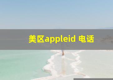 美区appleid 电话