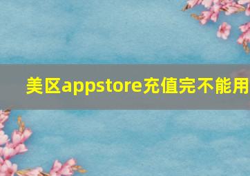 美区appstore充值完不能用