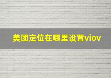 美团定位在哪里设置viov