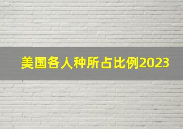 美国各人种所占比例2023