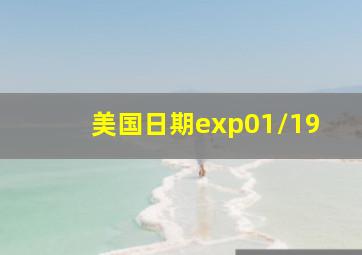 美国日期exp01/19