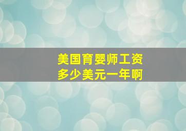 美国育婴师工资多少美元一年啊