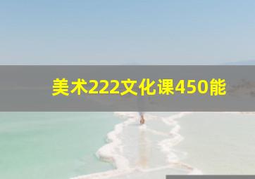 美术222文化课450能