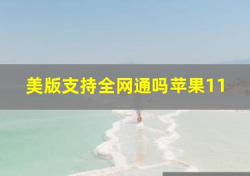 美版支持全网通吗苹果11