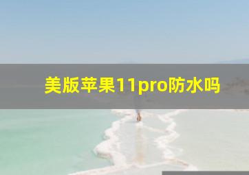 美版苹果11pro防水吗