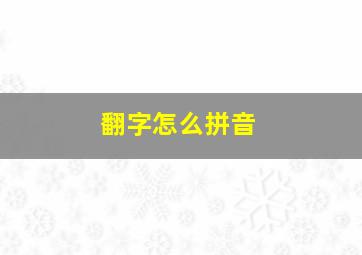 翻字怎么拼音