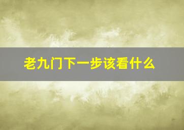 老九门下一步该看什么