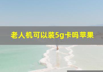 老人机可以装5g卡吗苹果