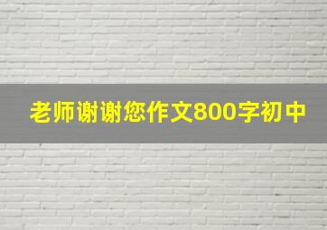 老师谢谢您作文800字初中